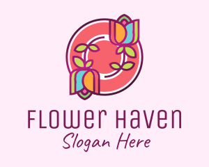 Colorful Flowers Spa logo design