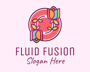 Colorful Flowers Spa logo design