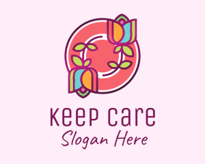 Colorful Flowers Spa logo design