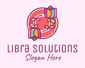 Colorful Flowers Spa logo design