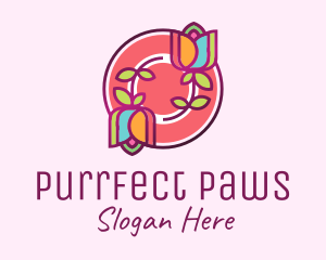 Colorful Flowers Spa logo design