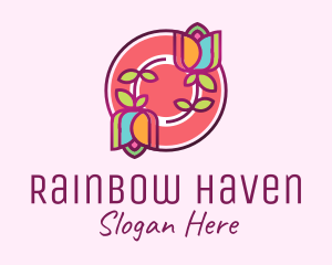 Colorful Flowers Spa logo design