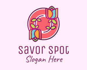 Colorful Flowers Spa logo design