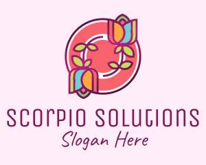 Colorful Flowers Spa logo design