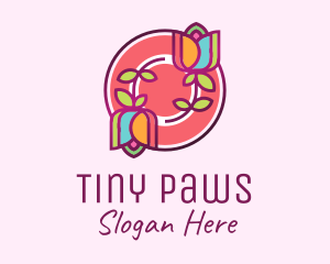 Colorful Flowers Spa logo design