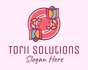 Colorful Flowers Spa logo design