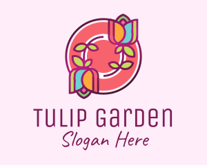 Tulips - Colorful Flowers Spa logo design