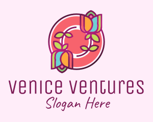 Colorful Flowers Spa logo design