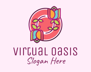 Colorful Flowers Spa logo design