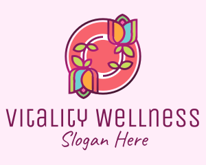 Colorful Flowers Spa logo design