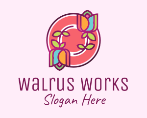 Colorful Flowers Spa logo design