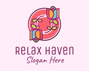 Spa - Colorful Flowers Spa logo design