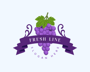Fresh Grapes Farm logo design