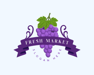 Fresh Grapes Farm logo design