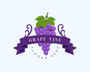 Grapes - Fresh Grapes Farm logo design