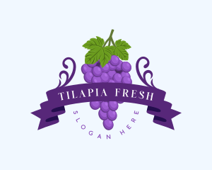 Fresh Grapes Farm logo design