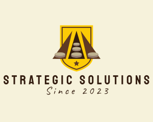 Strategy - Chinese Checkers Shield logo design