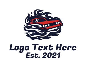 Car Shop - Blazing Sports Car logo design