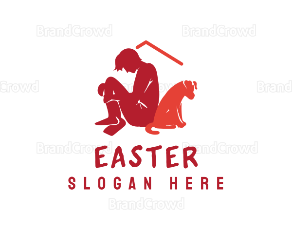 Homeless Person Dog Logo