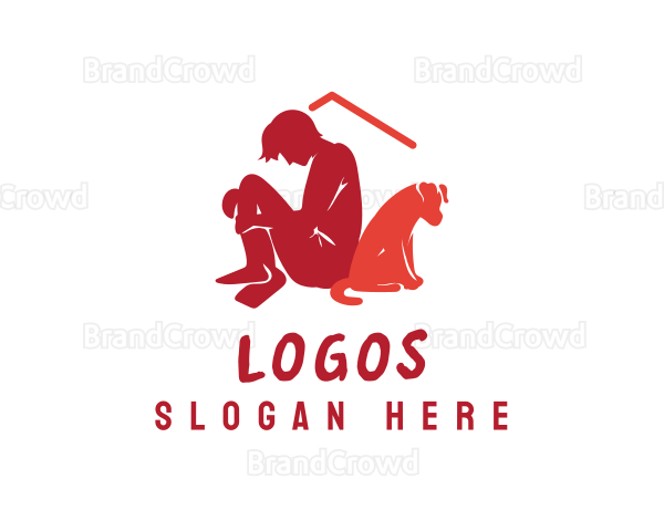 Homeless Person Dog Logo