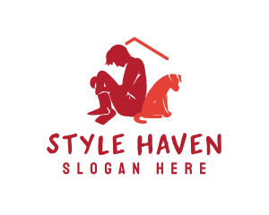 Homeless Person Dog Logo