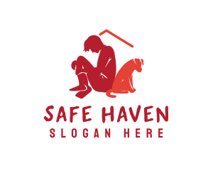 Homeless Person Dog logo design