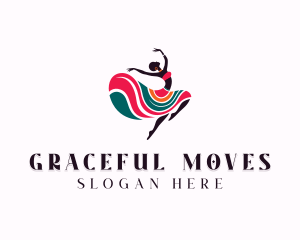 Dancing African Woman logo design