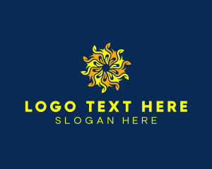 Beach - Sunny Summer Flower logo design