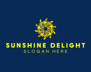 Sunny Summer Flower logo design