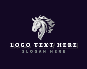Equestrian - Gaming Horse Equine logo design