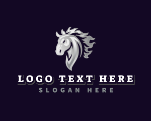 Running - Gaming Horse Equine logo design