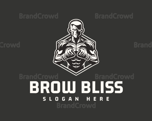 Boxing Fitness Boxer Logo