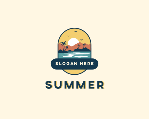 Summer Island Beach logo design