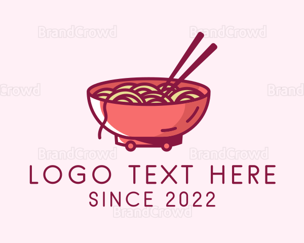 Ramen Noodle Food Cart Logo