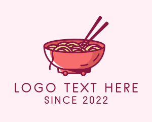 Meal Delivery - Ramen Noodle Food Cart logo design