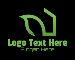 Vegetarian - Green Housing App logo design