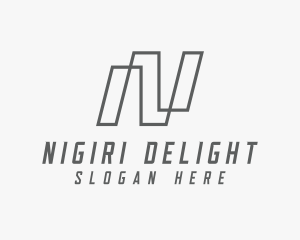 Logistics Delivery Letter N logo design