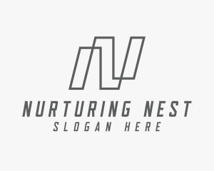 Logistics Delivery Letter N logo design