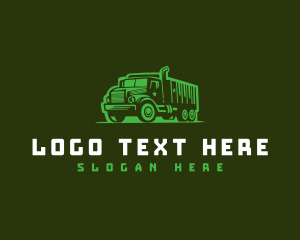 Freight - Military Truck Transport logo design