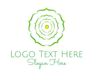Minimalist - Green Bracket Flower logo design