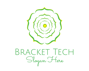 Bracket - Green Bracket Flower logo design