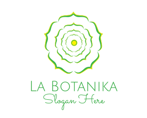 Green - Green Bracket Flower logo design