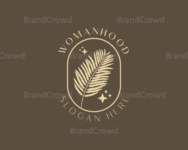 Organic Beauty Fern Leaf Logo