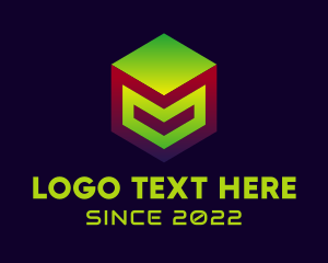 Digital Technology 3D Cube  Logo