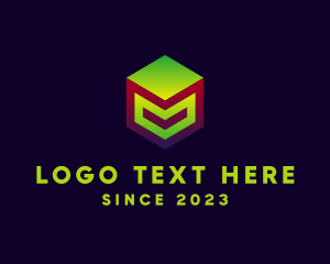 3d - Digital Technology 3D Cube logo design