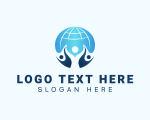 Social - People Globe Foundation logo design