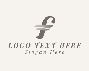 Fashion Stylist Boutique Letter F Logo