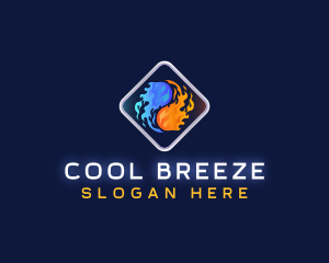 Heat Cool Refrigeration logo design