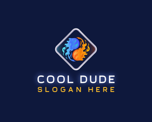 Heat Cool Refrigeration logo design