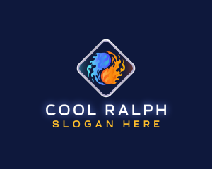 Heat Cool Refrigeration logo design